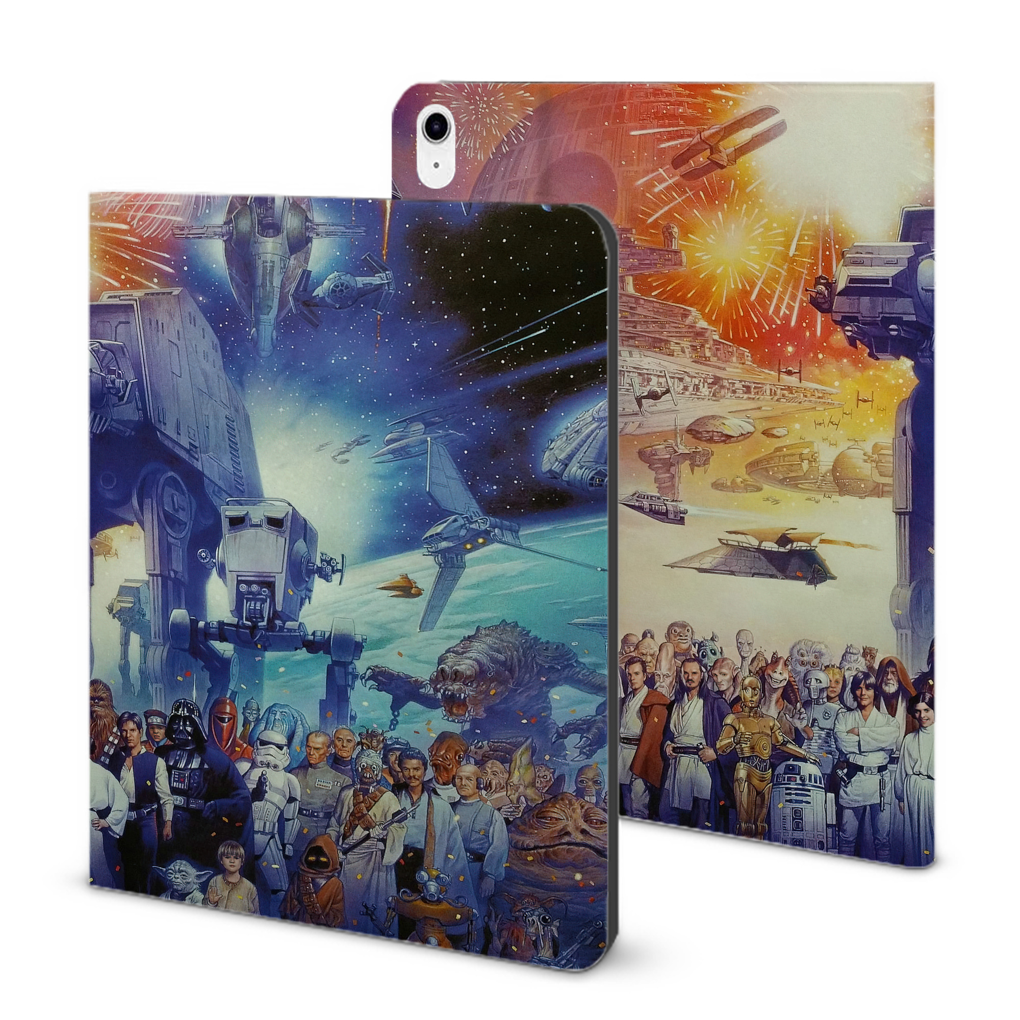 （画像用） スター・ウォーズ Star Wars IPad ケース ブック型 PUレザー TPU 耐衝撃 軽量 薄型 ペン収納なし 全面保護 IPad 各モデル対応